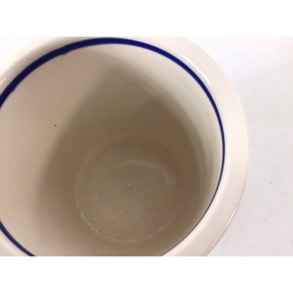 Vintage Kitchen Crock Stonewear Cobalt Blue Lovebirds - Picture 7 of 8